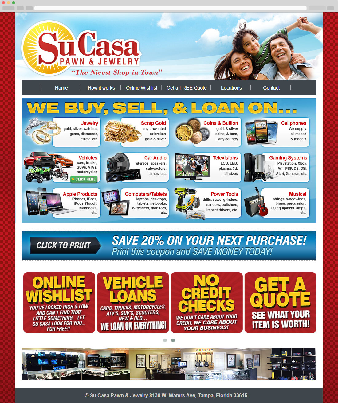 Website homepage Screenshot