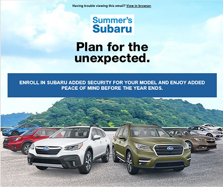 Subaru email